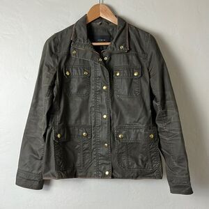 J Crew Resin-Coated Twill Field Jacket